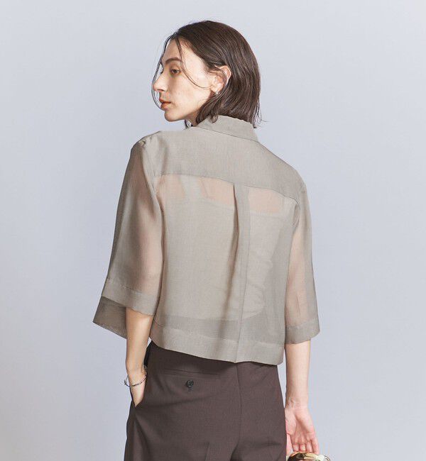 BEAUTY&YOUTH UNITED ARROWS「ポリエステル オーガンジー シャツ -ウォッシャブル-」|シャツ・ブラウス|