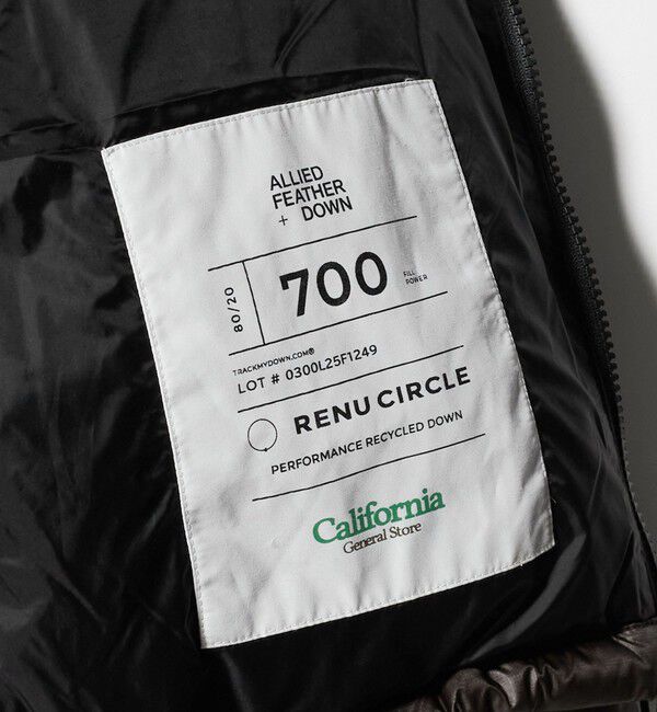 California General Store「＜CGS.＞リサイクルナイロン アライド ダウンジャケット」|ダウンベスト・ベスト|