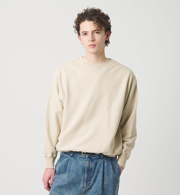 BEAUTY&YOUTH UNITED ARROWS「ピーチスキン ダメージ クルーネック スウェット」|スウェット・ジャージ|NATURAL
