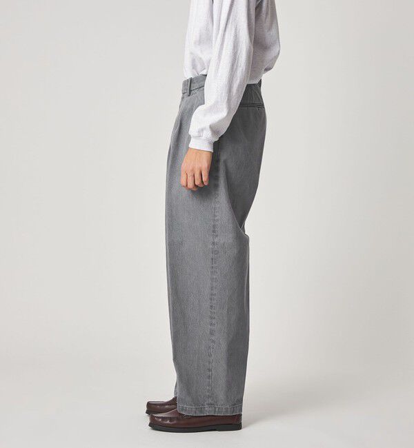 STEVEN ALAN「＜Steven Alan＞ 13.5oz デニム インツープリーツ ドレス トラウザーズ」|スラックス|