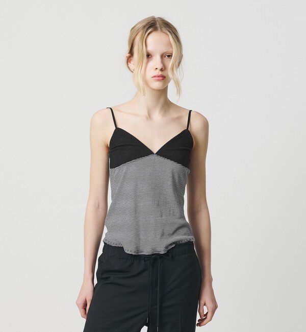 ATTISESSION「＜ATTISESSION＞ランジェリーライク キャミソール」|キャミソール|BLACK