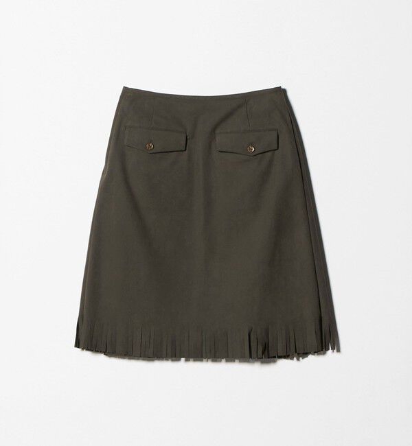 ATTISESSION「＜ATTISESSION＞スエードライク フリンジ スカート」|スカート|