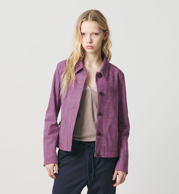 ATTISESSION「＜ATTISESSION＞スエードライク 3ポケット ジャケット」|テーラードジャケット|PURPLE
