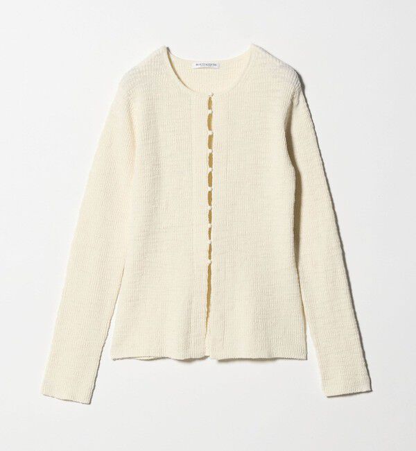 BEAUTY&YOUTH UNITED ARROWS「コットンナイロンスラブ フロントボタン カーディガン」|カーディガン|OFF WHITE