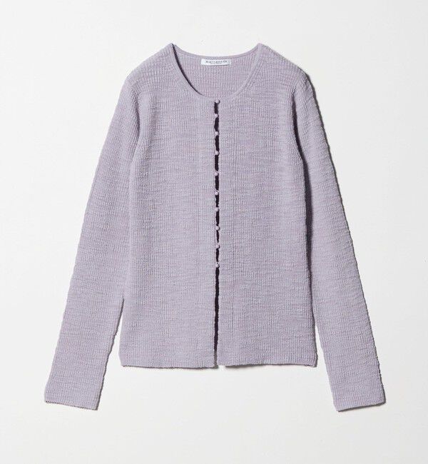 BEAUTY&YOUTH UNITED ARROWS「コットンナイロンスラブ フロントボタン カーディガン」|カーディガン|LILAC