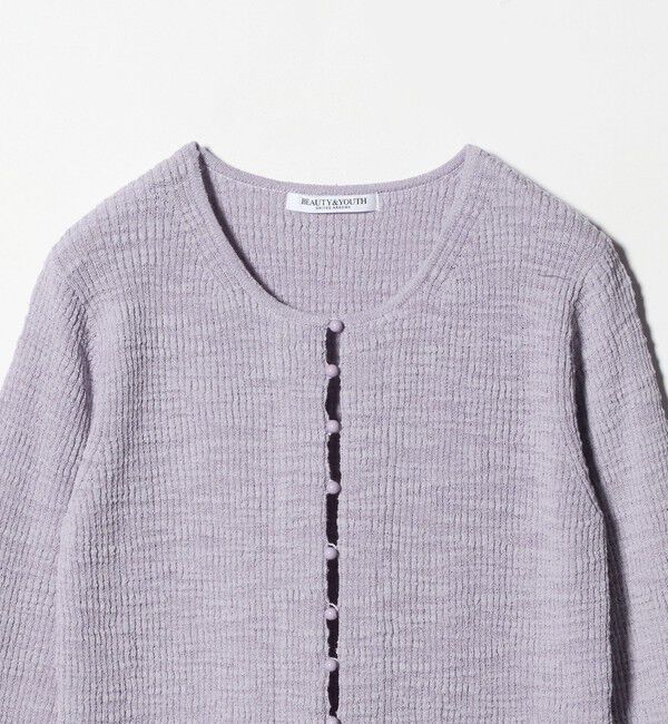 BEAUTY&YOUTH UNITED ARROWS「コットンナイロンスラブ フロントボタン カーディガン」|カーディガン|