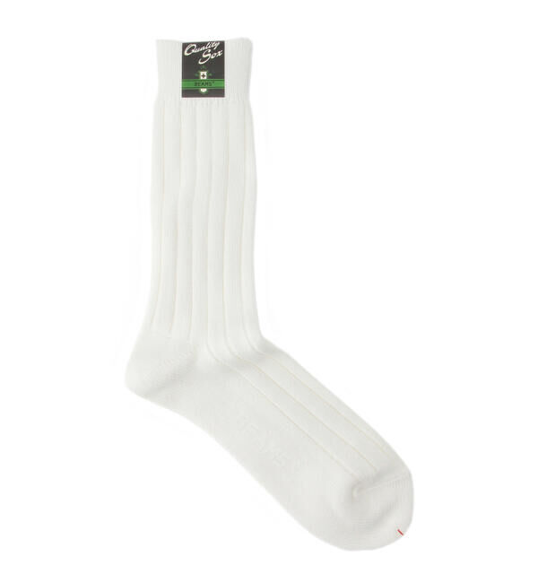 BEAMS PLUS「BEAMS PLUS / ソリッド リブソックス」|ソックス|OFF_WHT
