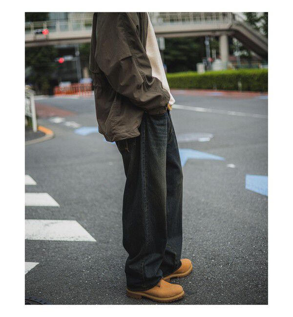 BEAMS「BEAMS / ワイドフィット デニムパンツ」|デニム|DUSTY_INDIGO