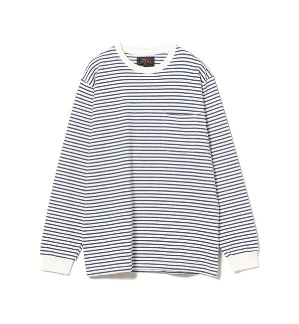 BEAMS PLUS「インレイ ストライプ ポケット Tシャツ」|Tシャツ・カットソー|OFF_WHT
