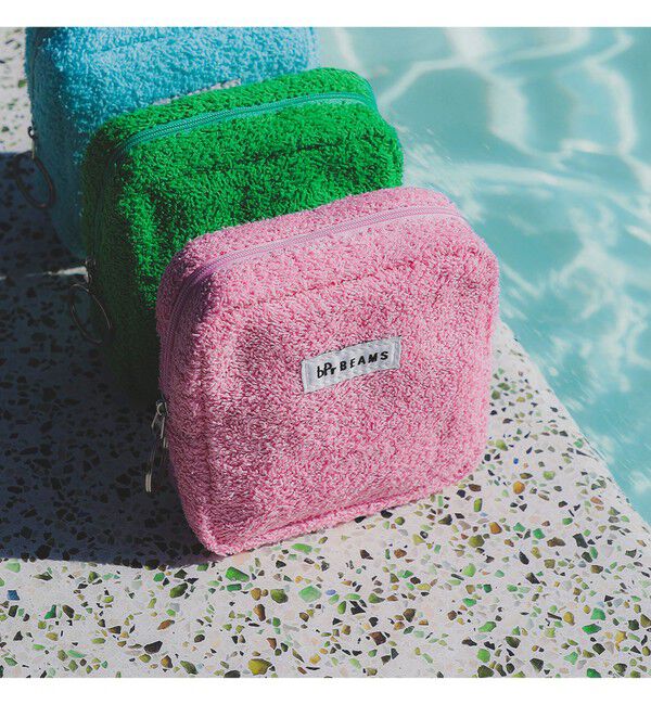 BEAMS「パイル ポーチ M」|ポーチ|PINK