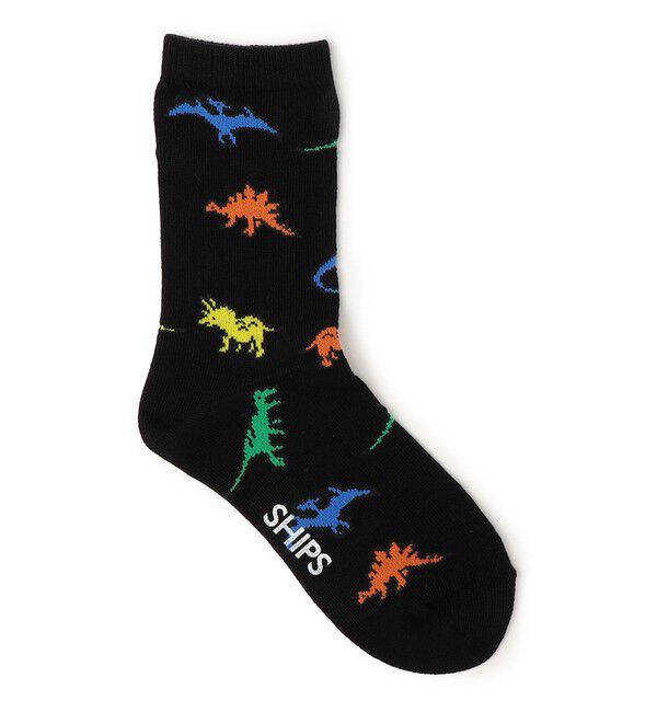 SHIPS KIDS「SHIPS KIDS:ダイナソー ソックス」|ソックス|ブラック