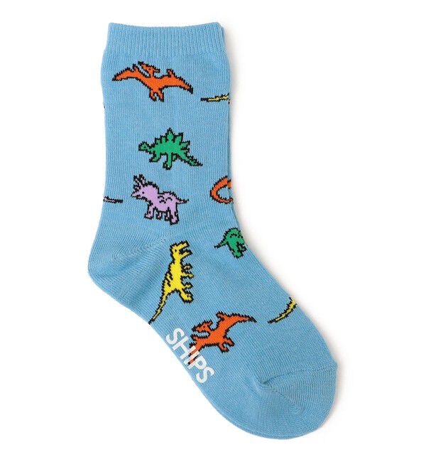 SHIPS KIDS「SHIPS KIDS:ダイナソー ソックス」|ソックス|ライトブルー