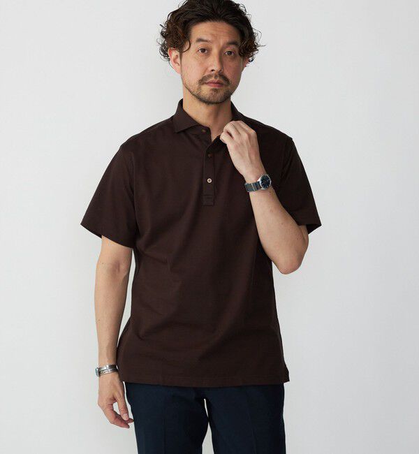 SHIPS「SHIPS：ALBINI 32ゲージ カノコ無地 ポロシャツ」|ポロシャツ|