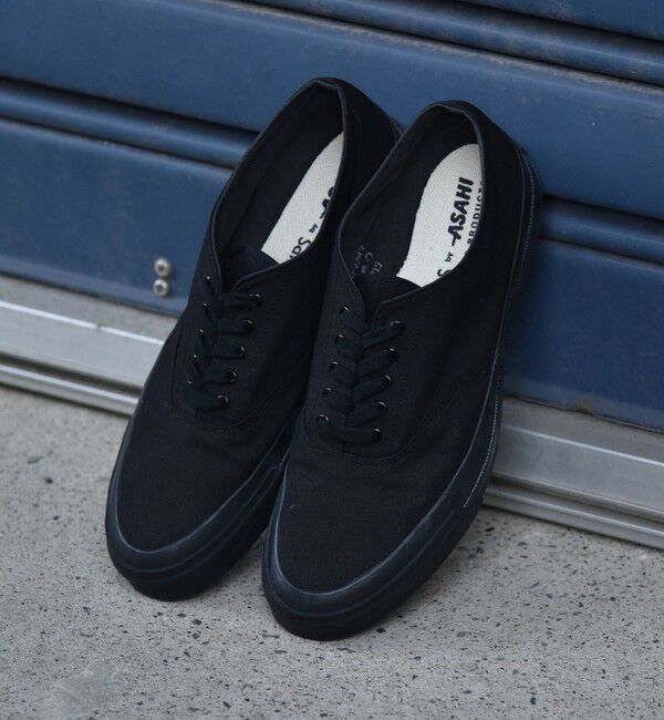 SHIPS「【SHIPS別注】ASAHI: US NAVY デッキシューズ」|スニーカー|ブラック