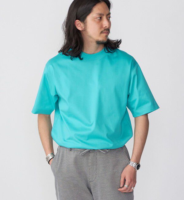 SHIPS「SHIPS: クルーネック ハイゲージ ダンボールニットTシャツ ライト」|Tシャツ・カットソー|