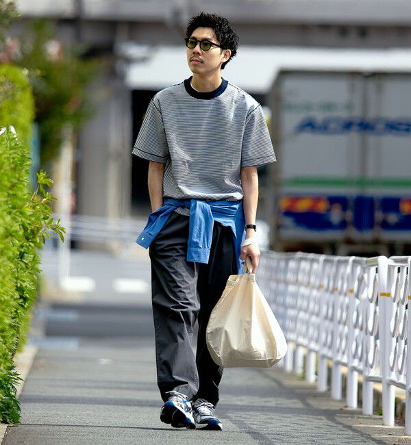 SHIPS「SHIPS: クルーネック ハイゲージ ダンボールニットTシャツ ライト」|Tシャツ・カットソー|