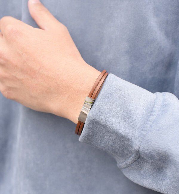 SHIPS any「SHIPS any: レザー マグネット ブレスレット◇」|ブレスレット・バングル|