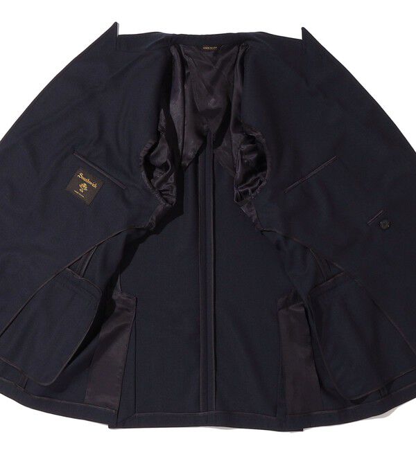 SHIPS「Southwick: PAXTON ウール ネイビー ダブルブレザー」|テーラードジャケット|