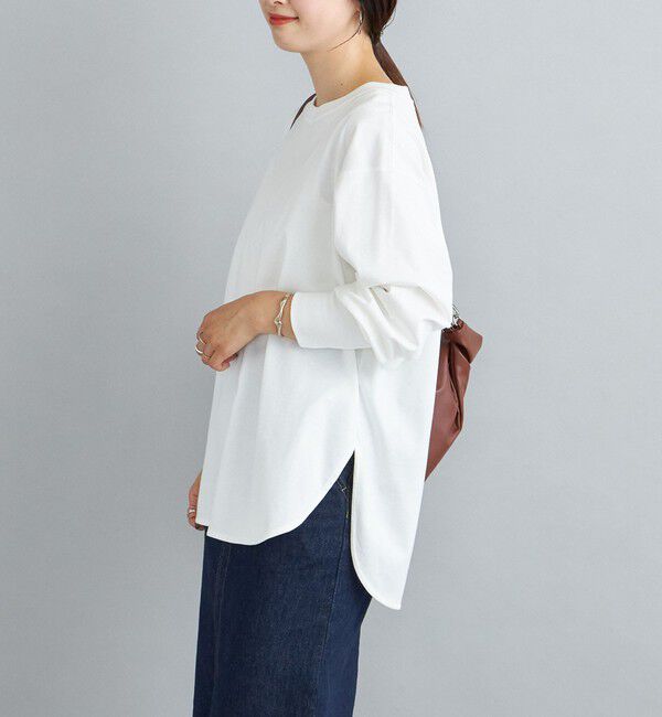 SHIPS for women「ロング リブ スリーブ カットソー  ボーダー / ソリッド」|Tシャツ・カットソー|