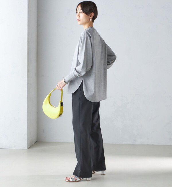 SHIPS for women「ロング リブ スリーブ カットソー  ボーダー / ソリッド」|Tシャツ・カットソー|