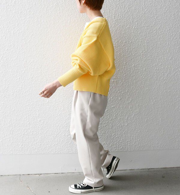 SHIPS any「SHIPS any: パターン コンパクト ショート ニット カーディガン」|カーディガン|