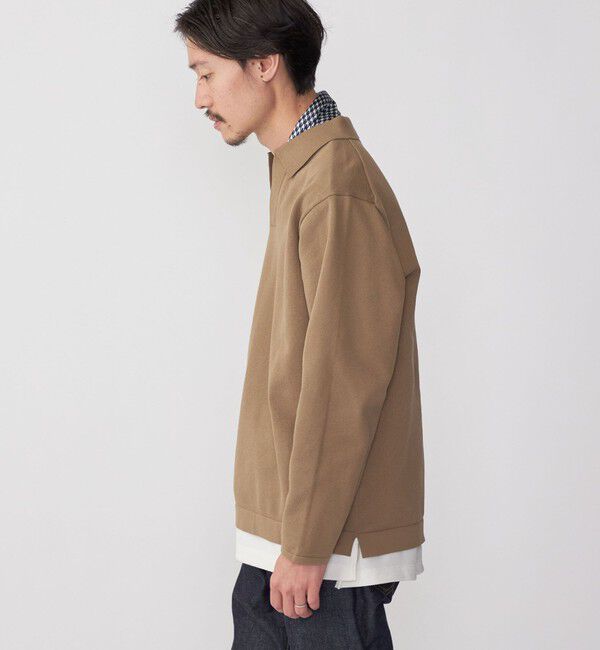 SHIPS「SHIPS:〈手洗い可能〉14ゲージ TEXBRID(R) ミラノリブ スキッパー ポロシャツ」|Tシャツ・カットソー|