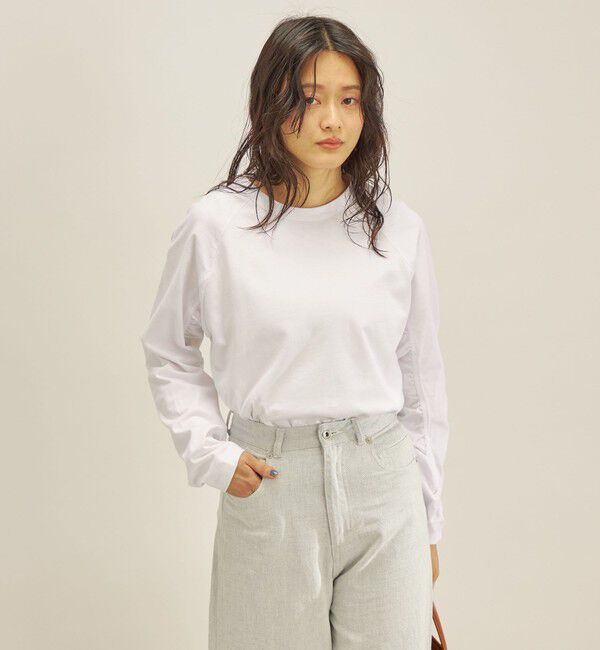 SHIPS for women「ギャザー スリーブ ラグラン TEE◇」|Tシャツ・カットソー|