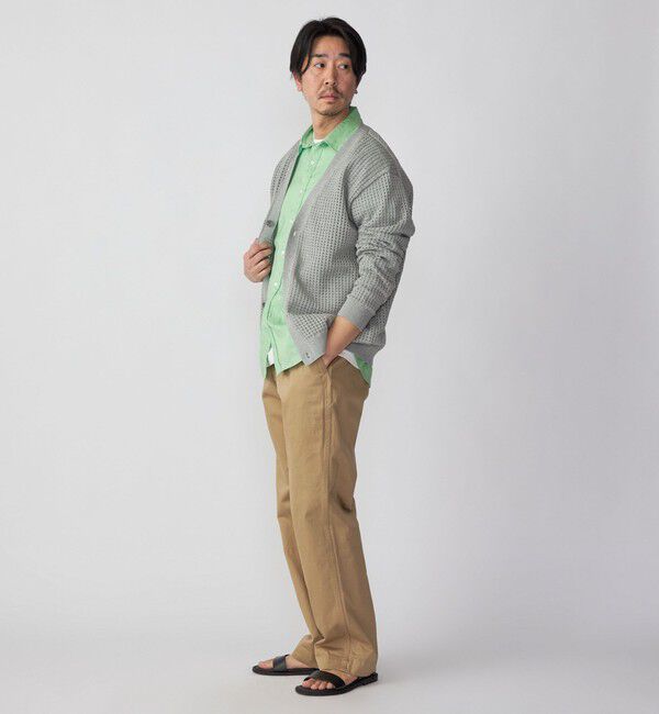 SHIPS「SHIPS:〈手洗い可能〉12ゲージ クロシェライク アイレット カーディガン」|カーディガン|