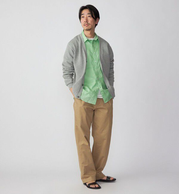 SHIPS「SHIPS:〈手洗い可能〉12ゲージ クロシェライク アイレット カーディガン」|カーディガン|