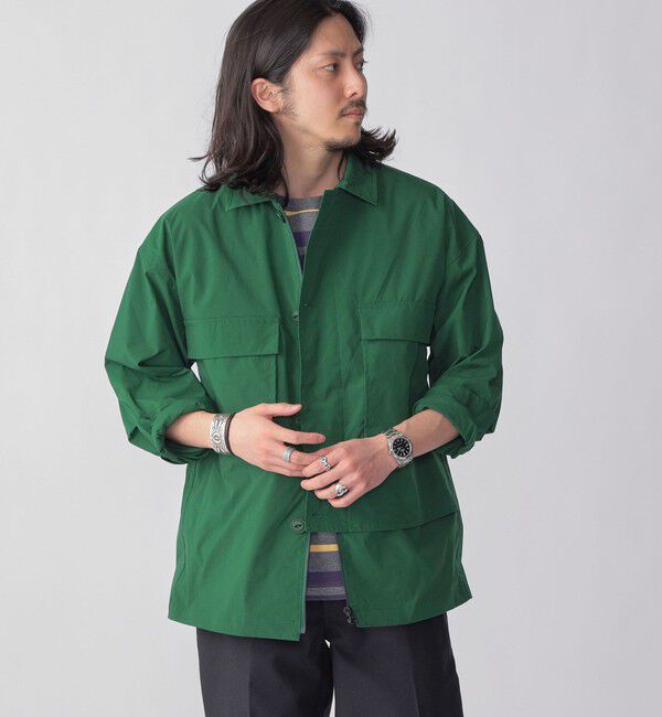 SHIPS「【SHIPS別注】+phenix:〈撥水〉ミリタリー/フィッシャーマンシャツ (セットアップ対応)」|ブルゾン・スタジャン|