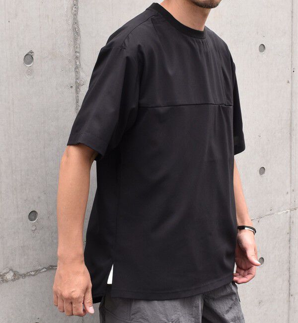 SHIPS any「SHIPS any: COOLMAX（R） サマー プルオーバー Tシャツ (セットアップ対応) 24SS◇」|Tシャツ・カットソー|ブラック