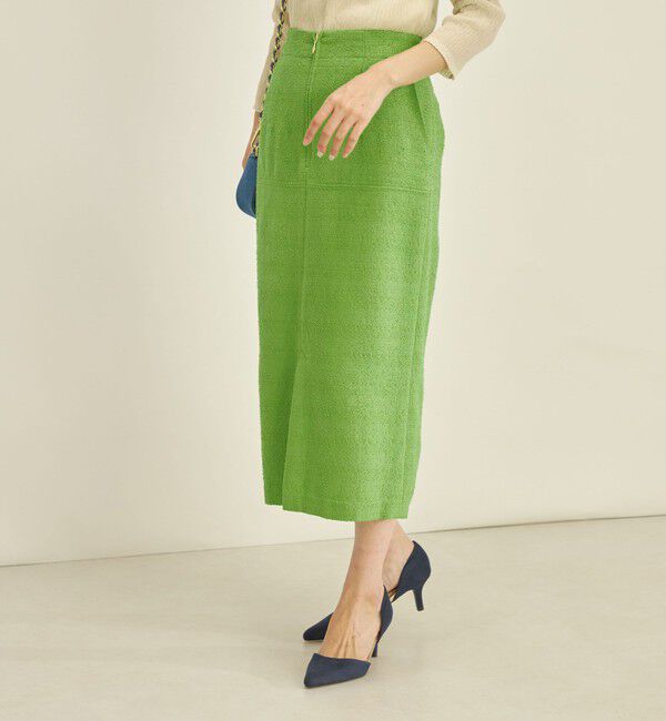 SHIPS for women「〈手洗い可能〉フロント ジップ ツイード タイト スカート」|スカート|