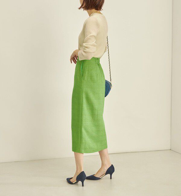 SHIPS for women「〈手洗い可能〉フロント ジップ ツイード タイト スカート」|スカート|