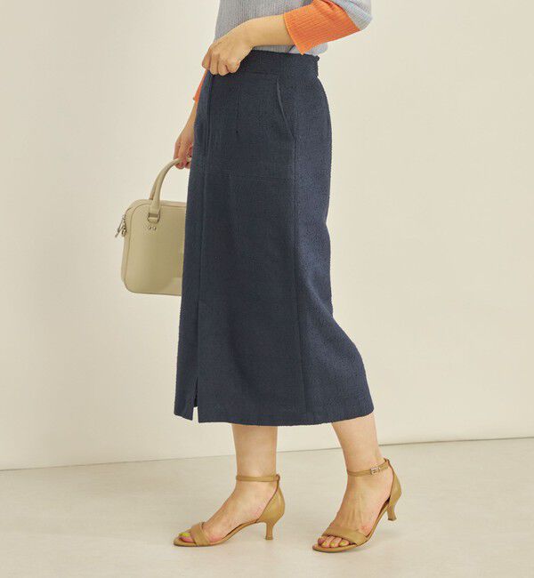 SHIPS for women「〈手洗い可能〉フロント ジップ ツイード タイト スカート」|スカート|