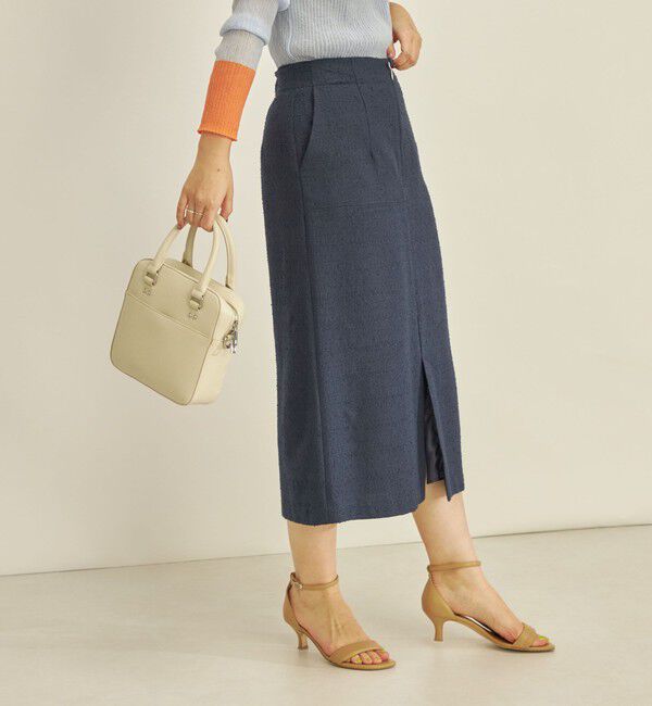 SHIPS for women「〈手洗い可能〉フロント ジップ ツイード タイト スカート」|スカート|