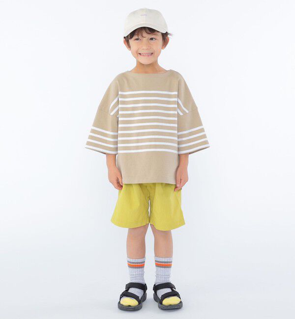 SHIPS KIDS「SHIPS KIDS:100～170cm / パネル ボーダー 半袖 TEE」|Tシャツ・カットソー|