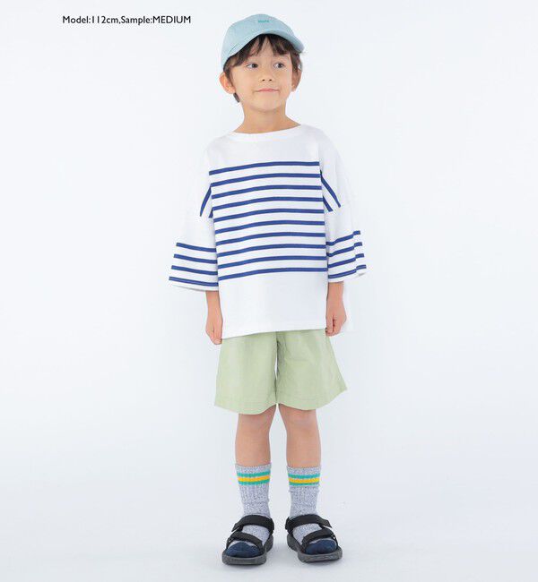 SHIPS KIDS「SHIPS KIDS:100～170cm / パネル ボーダー 半袖 TEE」|Tシャツ・カットソー|