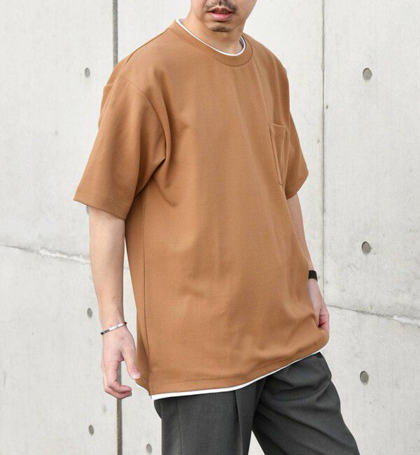 SHIPS any「SHIPS any: 〈吸水・速乾・ストレッチ〉 フェイク レイヤード Tシャツ 24SS◇」|Tシャツ・カットソー|