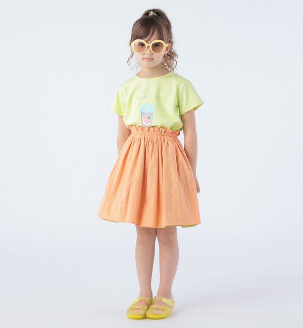 SHIPS KIDS「SHIPS KIDS:100～130cm / リバーシブル ギャザー スカート」|フレア|