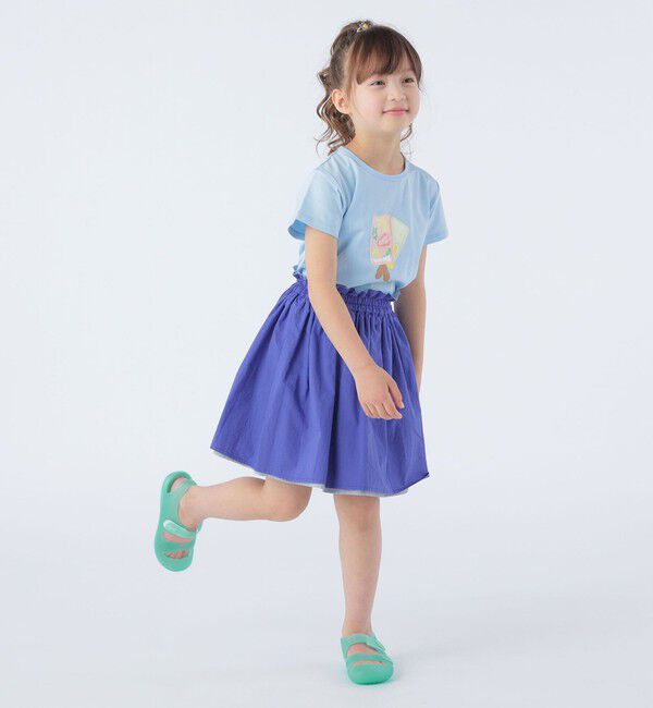 SHIPS KIDS「SHIPS KIDS:100～130cm / リバーシブル ギャザー スカート」|フレア|