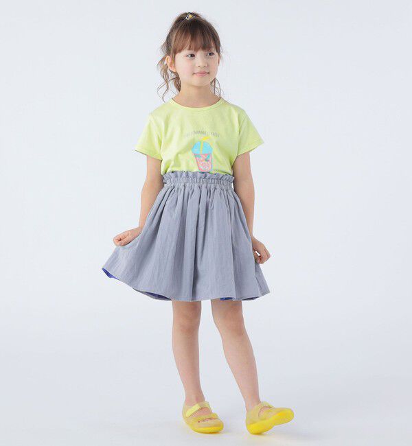 SHIPS KIDS「SHIPS KIDS:100～130cm / リバーシブル ギャザー スカート」|フレア|