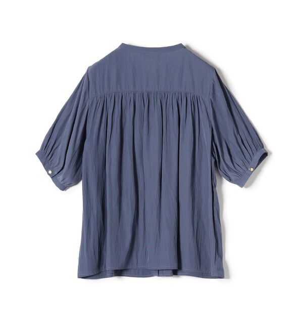 SHIPS Colors 「SHIPS Colors:〈洗濯機可能〉サテン ギャザー 5分袖 シャツ◇」|シャツ・ブラウス|