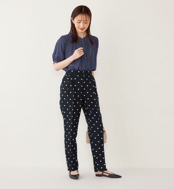 SHIPS Colors 「SHIPS Colors:〈洗濯機可能〉サテン ギャザー 5分袖 シャツ◇」|シャツ・ブラウス|