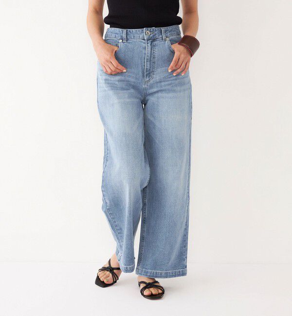 SHIPS Colors 「SHIPS Colors:〈洗濯機可能〉デニム ワイド パンツ3◇」|デニム|