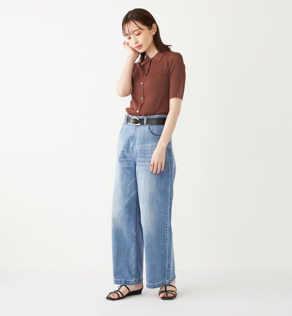 SHIPS Colors 「SHIPS Colors:〈洗濯機可能〉デニム ワイド パンツ3◇」|デニム|