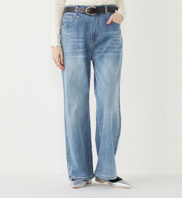 SHIPS Colors 「SHIPS Colors:〈洗濯機可能〉デニム ワイド パンツ3◇」|デニム|