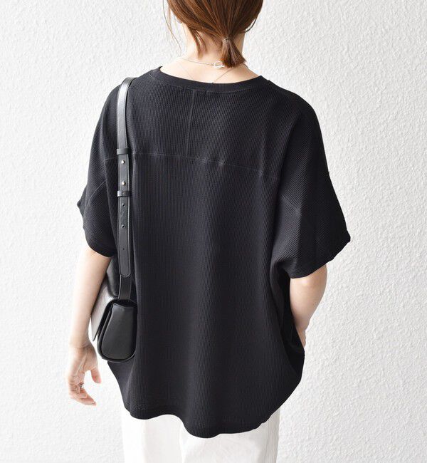 SHIPS any「【WEB限定】SHIPS any:〈洗濯機可能〉ワッフル ワイド TEE」|Tシャツ・カットソー|