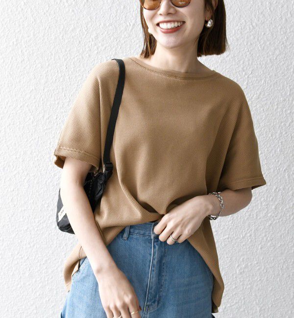 SHIPS any「【WEB限定】SHIPS any:〈洗濯機可能〉ワッフル ワイド TEE」|Tシャツ・カットソー|