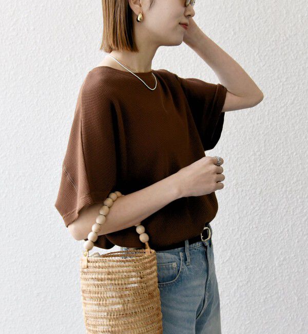 SHIPS any「【WEB限定】SHIPS any:〈洗濯機可能〉ワッフル ワイド TEE」|Tシャツ・カットソー|