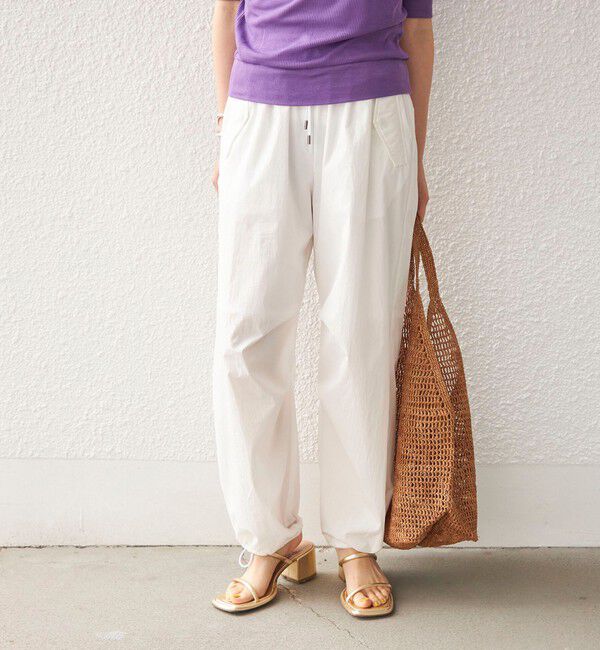 SHIPS for women「〈手洗い可能〉綿 ナイロン 裾 ドロスト パンツ◇」|その他|